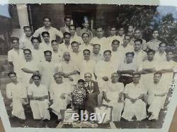 Antique Vintage Old Indian South India Victory Photograph People Wearing Dhothi/