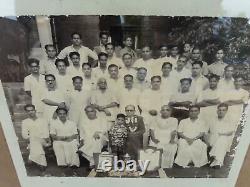 Antique Vintage Old Indian South India Victory Photograph People Wearing Dhothi/