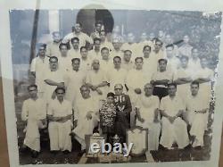 Antique Vintage Old Indian South India Victory Photograph People Wearing Dhothi