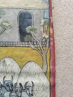 Antique/Vintage Original Pichwai Art Large Painting on Canvas Hindu/Indian