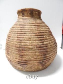 Antique / Vintage Papago Indian Tall Olla Basket Very Early Example