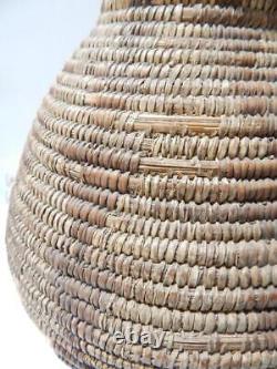 Antique / Vintage Papago Indian Tall Olla Basket Very Early Example