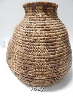 Antique / Vintage Papago Indian Tall Olla Basket Very Early Example