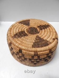Antique Vintage Pima Indian Bowl Form Basket Clean Excellent Condition