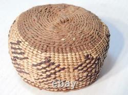 Antique / Vintage Twined Hat Creek Indian Trinkit / Gift Basket N. E. California