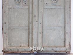 Antique Vintage Worn Paint Indian Wooden Door MILL-557