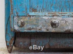 Antique Vintage Worn Paint Indian Wooden Door (REF525)