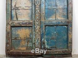 Antique Vintage Worn Paint Indian Wooden Door (REF526)