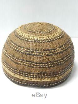 Antique Vintage Yurok (hupa) Indian Basket Hat Nw California Xlnt Condition