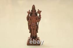 Antique Vishnu Statue Hindu God Balaji Copper Sculpture Vintage Pooja Idol Rare