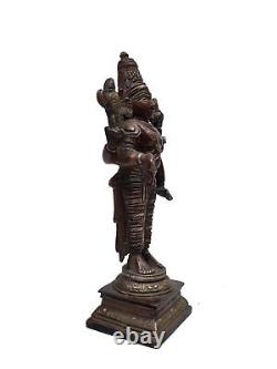 Antique Vishnu Statue Hindu God Mahavishnu Panchaloha Sculpture Vintage Figurine