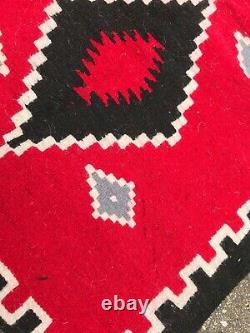 Antique Vtg Native American Navajo Indian Textile Rug Blanket 48 × 30