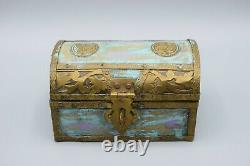 Antique Wooden Boxes Indian Opium Tobacco Casket Hand Carved Rajasthani