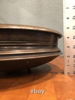 Antique bronze Indian Urli Bowl Writing Symbols On Rim Uruli Vessel Temple Bowl