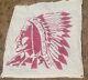 Antique Vintage 1940's 50s Rodeo Western Banner Flag Indian Chief 40 X 44