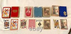 Antique vintage congress apache Indian pinochle aviator bird playing cards decks