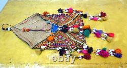 Banjara Embroidery Dowry Bag Vintage with Cowrie Shells India /