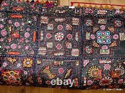 Banjara Kutch Embroidery Throw Wall Hanging Exquisite Embroidery Vintage