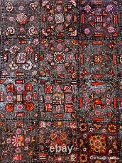 Banjara Kutch Embroidery Throw Wall Hanging Exquisite Embroidery Vintage