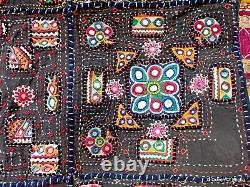 Banjara Kutch Embroidery Throw Wall Hanging Exquisite Embroidery Vintage