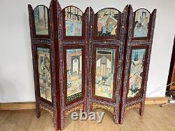 Beautiful Indian Hand Painted Wooden Screen