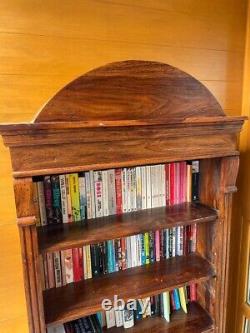 Beautiful Sheesham Indian wood bookshelf with drawers brown oak Vintage Antique