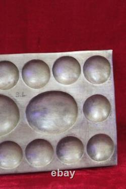Brass Egg Tray Game Old Vintage Indian Handmade Collectible PP-34