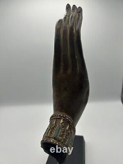 Bronze Hand Of Buddha Vitarka Mudra Gesture Of Argument Lost Wax Vintage Bronze