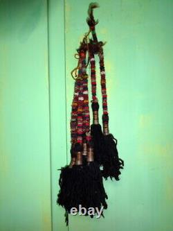 Camel Trappings Tassels Afghanistan Uzbekistan Metallic Natural Dyes Vintage #