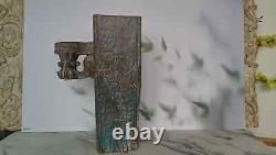 Candle Holder Vintage Indian Antique Hand carved Wooden Architectural Salvage