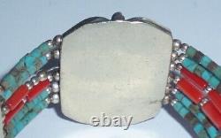 Choker Style Vintage Antique Native American Indian Beaded Turquoise Bracelet