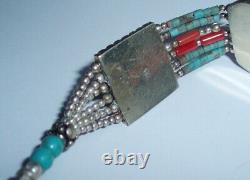 Choker Style Vintage Antique Native American Indian Beaded Turquoise Bracelet