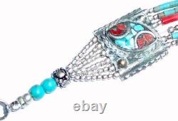 Choker Style Vintage Antique Native American Indian Beaded Turquoise Bracelet