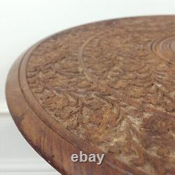 Circular Carved Indian Occasional Table F200