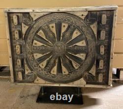 Decorative Vintage Sculpture of a Wooden Indian Door Mould Upcycled Salvage
