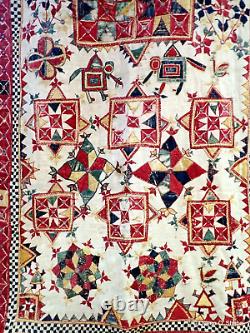 Dharanio Textile India Embroidery Gujarat Wall Hanging Antique