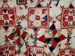 Dharanio Textile India Embroidery Gujarat Wall Hanging Antique