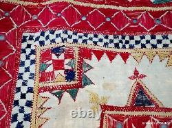 Dharanio Textile India Embroidery Gujarat Wall Hanging Antique