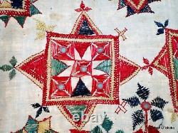 Dharanio Textile India Embroidery Gujarat Wall Hanging Antique