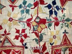 Dharanio Textile India Embroidery Gujarat Wall Hanging Antique