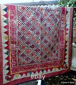 Dharanio Textile India Embroidery Saurashtra Gujarat Wall Hanging Antique