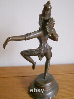 EARLY 20th CENTURY PARVATI DEITY SOLID BRONZE FIGURE 10 TALL, WEIGHT 1.1Kgs