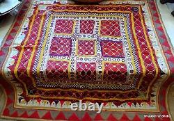 Embroidered Ceremonial Chakla Cloth Textile India Saurashtra Community Gujarat