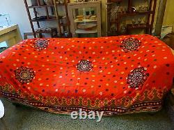 Exquisite Vintage Rabari Embroidery Rajasthan Shawl Textile India