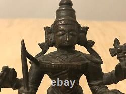 Genuine Vintage/Antique Indian Bronze Idol Statue Durga Heavy 1900's
