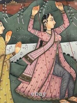 Gorgeous Vibrant Vintage Indian Paintings on Silk