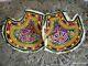 Gujarat India Embroidery Fan Kutch Hand Fan Peococks Woman Vintage