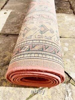 HERATI Antique Vintage Handmade Large Indian Wool Rug 9 x 12.5ft Handmade Carpet