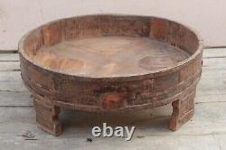 Hand crafted Vintage Indian Grinder Table Home Decor Chakki Table Interior BN-70