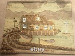 Handmade Countryside Jute Wall Hanging Tapestry Boho Home Decor- 1970s Vintage